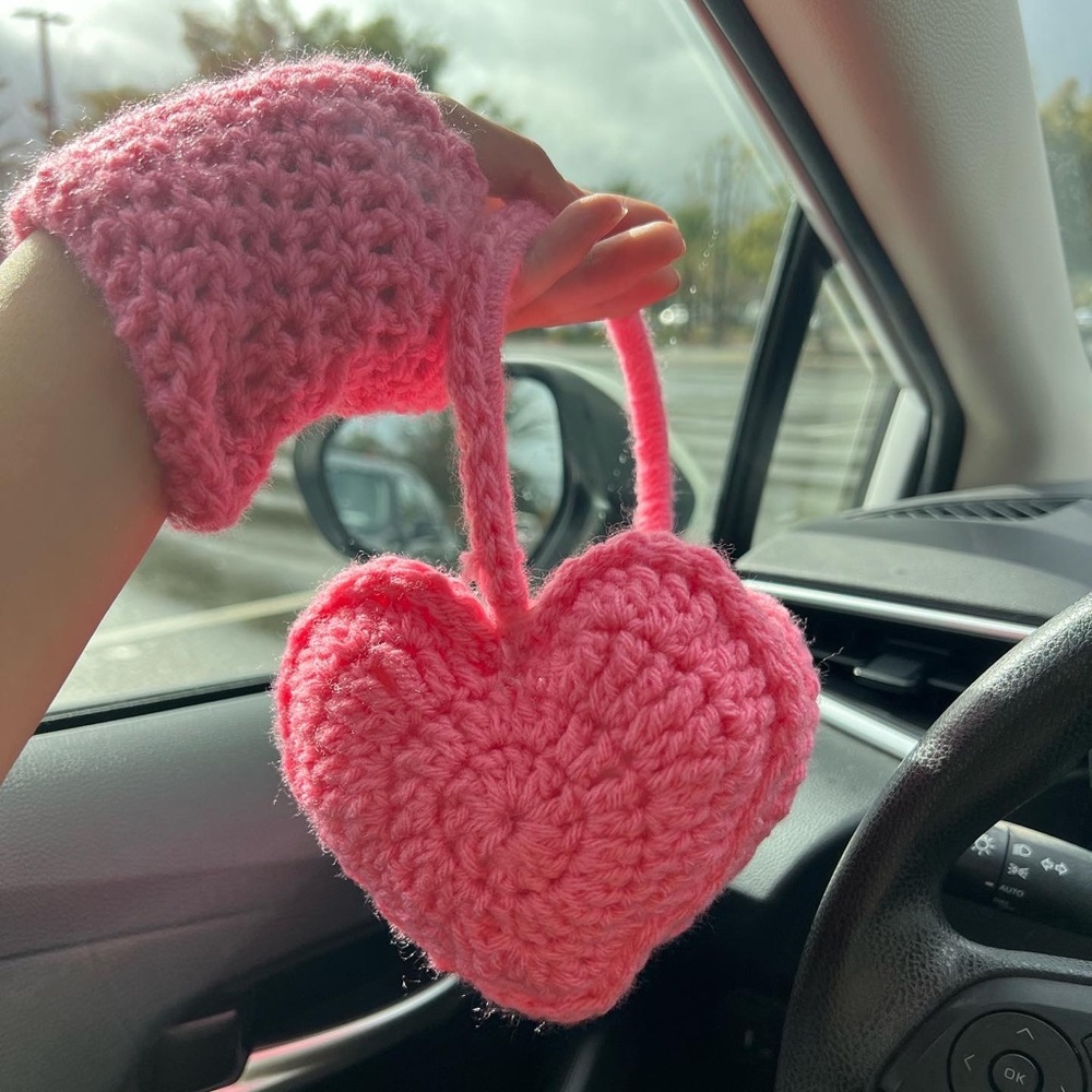 crochet ear muffs and crochet arm warmers